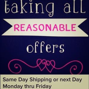 Same day shipping or next day Monday thru Friday